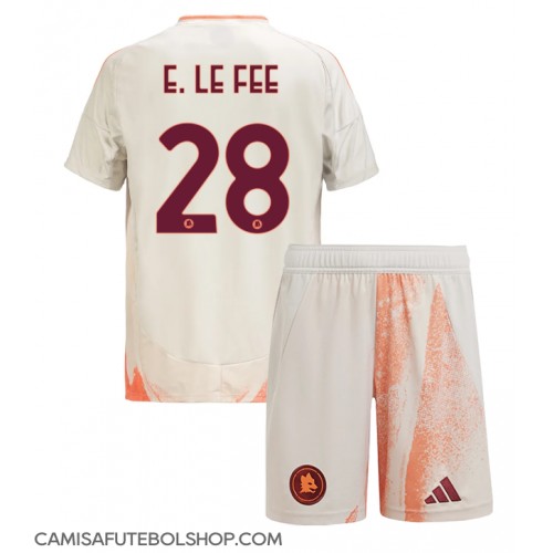 Camisa de time de futebol AS Roma Enzo Le Fee #28 Replicas 2º Equipamento Infantil 2024-25 Manga Curta (+ Calças curtas)